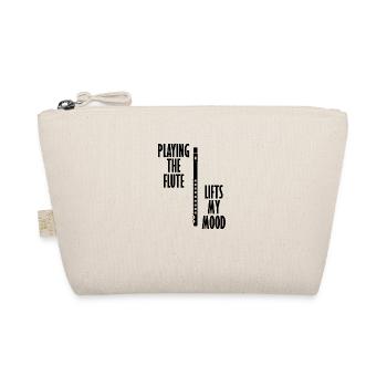 Musician Flute Funny Saying Flute Lifts Mood - Organic Pouch - nature - Front