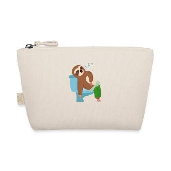 Cute Sloth Bath Tub Water Overflows - Organic Pouch - nature - Front