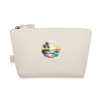 Ocean vibes, beach vibes, sunset on the beach, oce - Organic Pouch - nature - Front