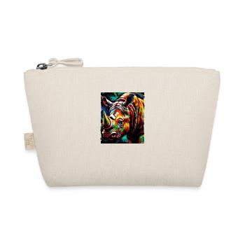 Rhinoceros Portrait - Organic Pouch - nature - Front