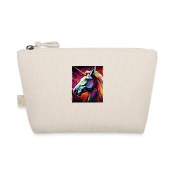 Einhorn Portrait - Bio-Täschchen - Natur - Vorne