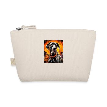 Great Dane Hund Portrait - Bio-Täschchen - Natur - Vorne