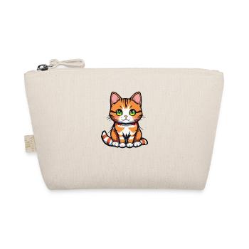 katze gruene augen - Bio-Täschchen - Natur - Vorne