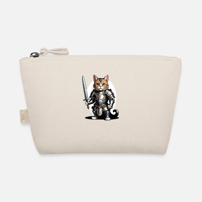 Cat Ritter Knight Katze Geschenk Mittelalter Bio-Täschchen