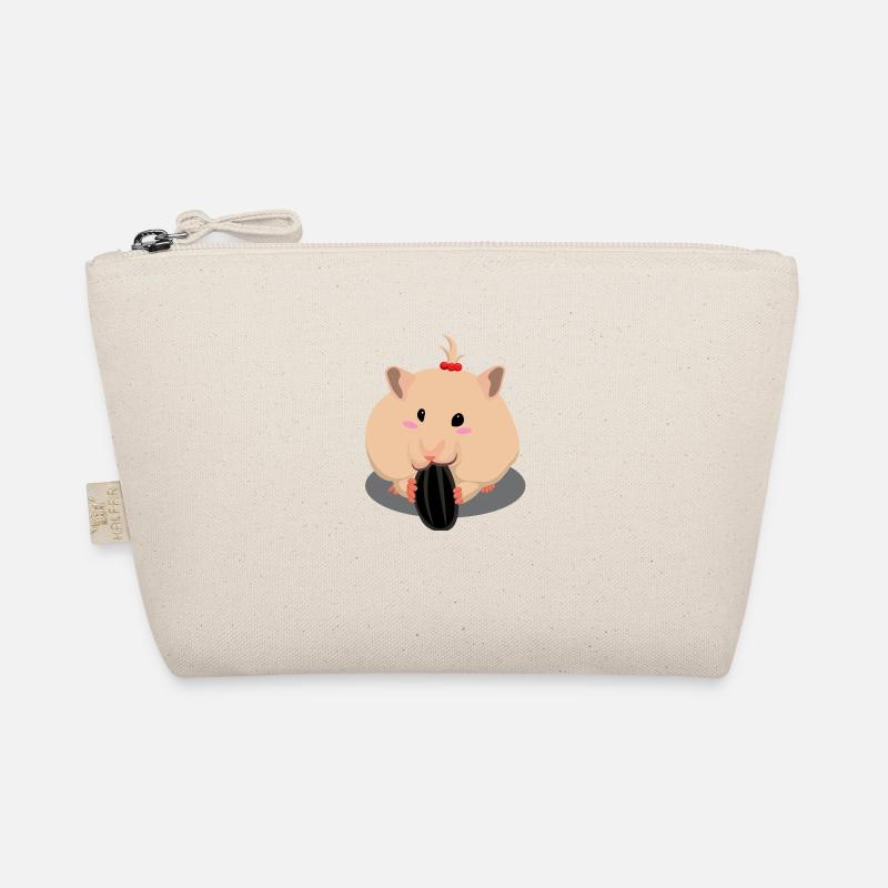 Cute light brown hamster eating - Organic Pouch - nature