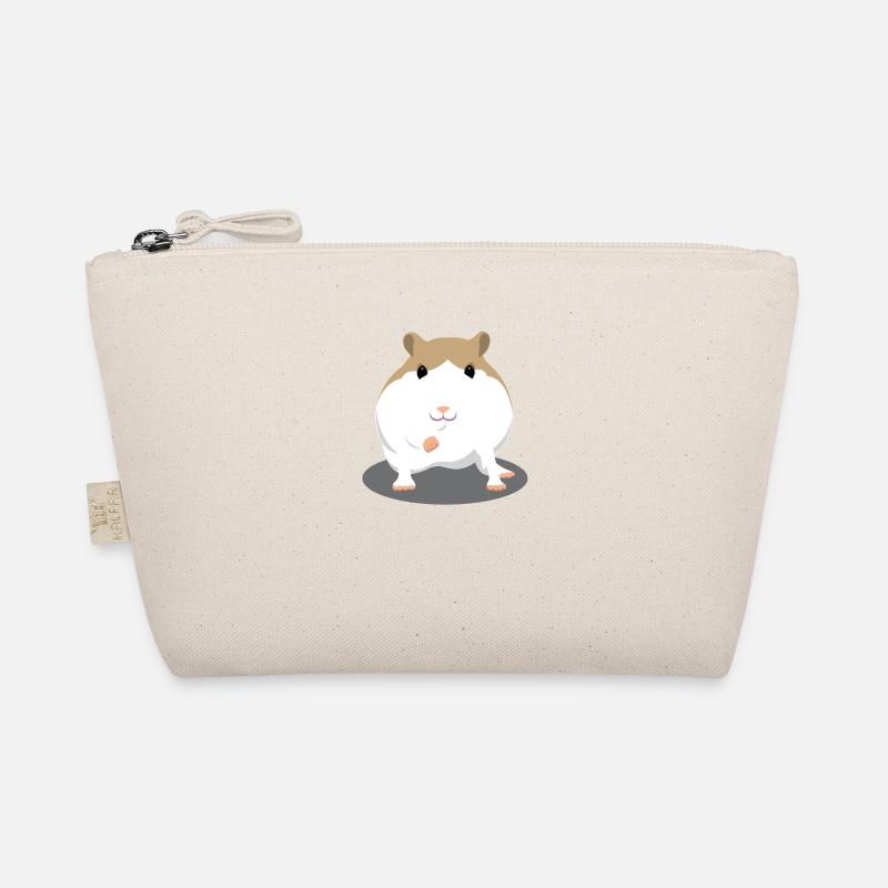 Dessin animé mignon hamster marron et blanc Trousse biologique