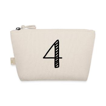 4 YEARS. 4th ANNIVERSARY. BIRTHDAY 4 YEARS. 4 - Organic Pouch - nature - Front