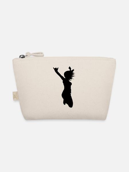 Silhouette Frau - Bio-Täschchen - Natur - Vorne