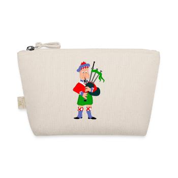 Scotsmen with bagpipes Scotland - Organic Pouch - nature - Front