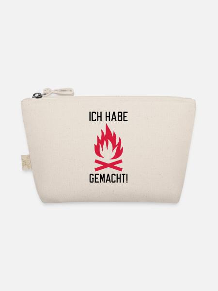 Ich habe Feuer gemacht | Lagerfeuer | Grill - Organic Pouch - nature - Front