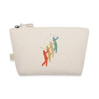 Retro Vintage Style Golf Golfer Golfer - Organic Pouch - nature - Front