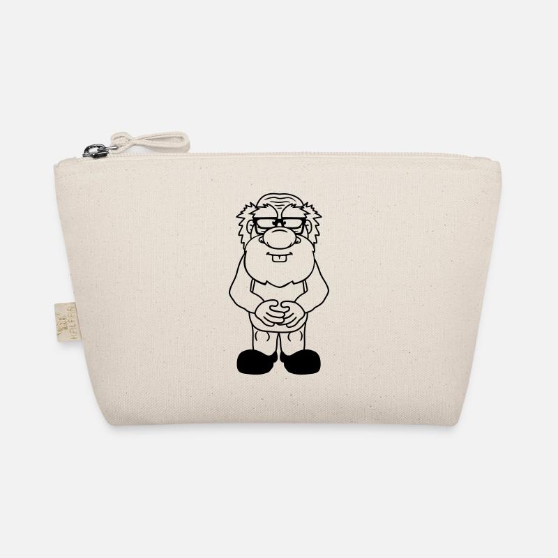 klein opa alt grossvater papa hornbrille bart nerd Bio-Täschchen