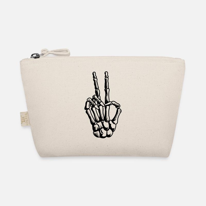 Peace Zeichen, Handzeichen Bio-Täschchen
