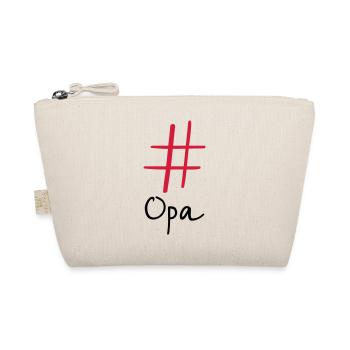 #Opa Hashtag Social Media I Gift idea for grandpa - Organic Pouch - nature - Front