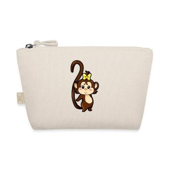 Pair of monkeys for partners - Female - Organic Pouch - nature - Front