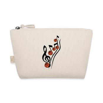 score music basketball note cle ball - Organic Pouch - nature - Front