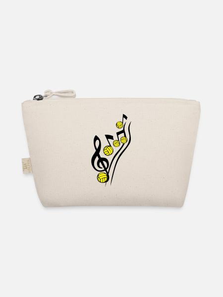score music volleyball note cle ball - Organic Pouch - nature - Front