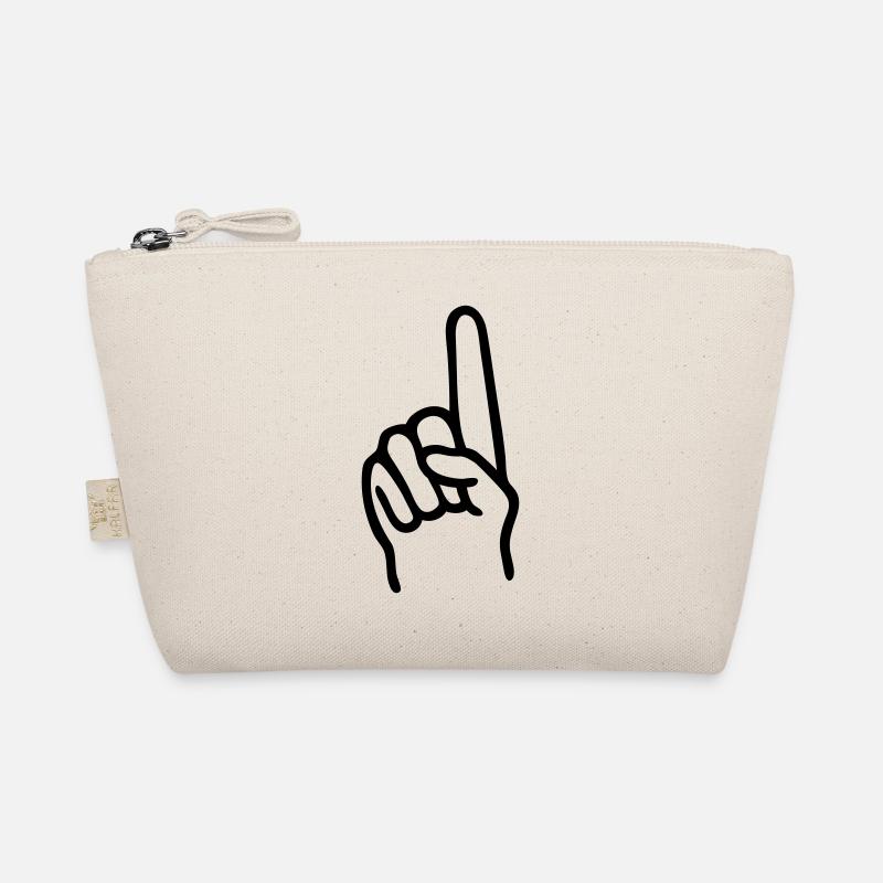 Fan Hand (Finger) 01 - Bio-Täschchen - Natur