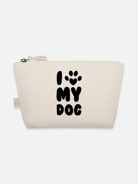 Love My Dog - Organic Pouch - nature - Front