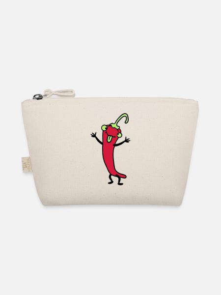 Chili chilli peppers hot funny comics - Organic Pouch - nature - Front