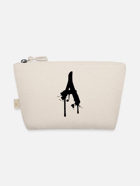 A Graffiti Tropfen Farbklex Spray - Bio-Täschchen - Natur - Vorne