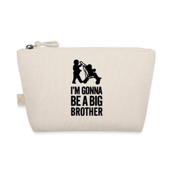 I'm gonna be a big brother baby car - Organic Pouch - nature - Front