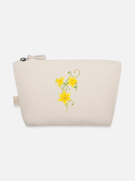 Filigree Daffodils Flowers. Spring, Easter. - Organic Pouch - nature - Front