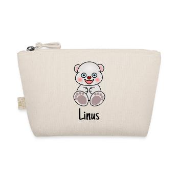 Linus, ours mignon, motif bébé bébé vêtements enfant en bas âge - Trousse biologique - nature - Devant