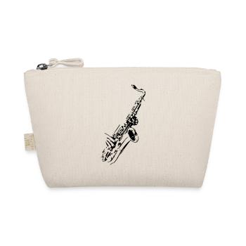 Saxophon Musikinstrument Musiker Band Horn * - Bio-Täschchen - Natur - Vorne