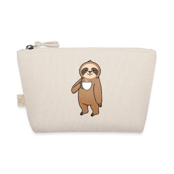Sloth drinks coffee - Organic Pouch - nature - Front