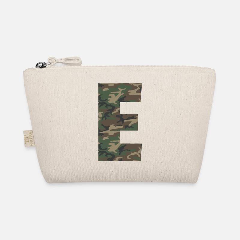 Tough letter E in camouflage pattern! Enlarge or Organic Pouch