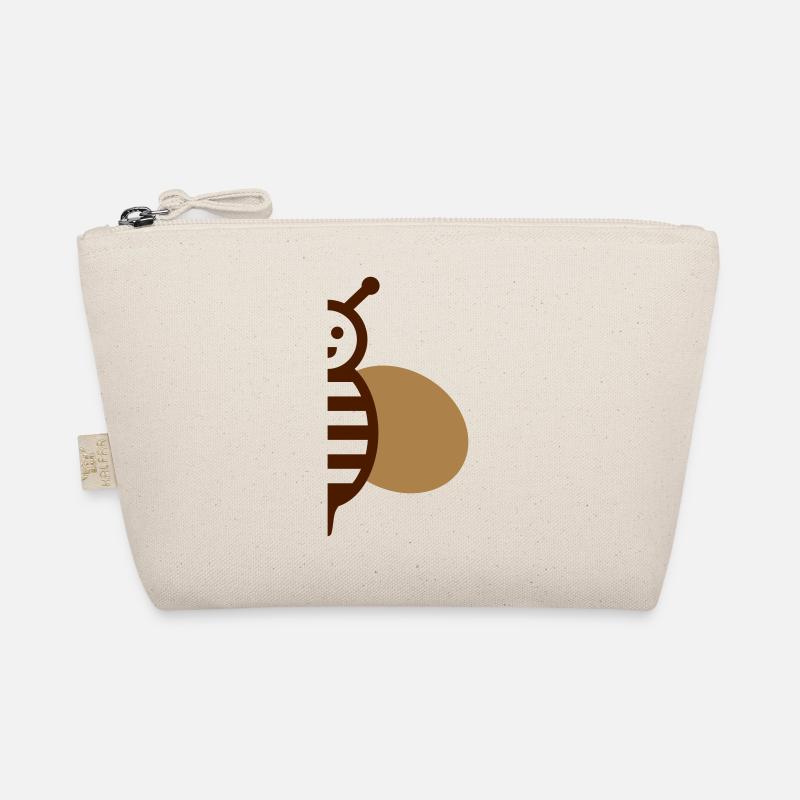 Hälfte einer Biene mit einem Flügel Bio-Täschchen