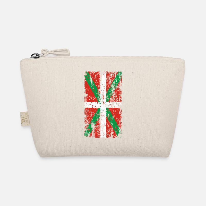 Drapeau Pays Basque usé. Ikurriña. Trousse biologique