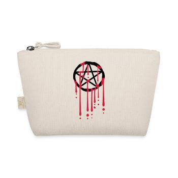Blood drops pentagram - Organic Pouch - nature - Front