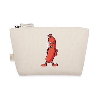 Sausage that smokes a cigarette - Grill Design - Organic Pouch - nature - Front
