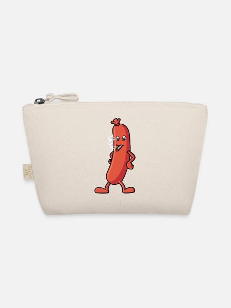 Saucisse qui fume une cigarette - Grill Design - Trousse biologique - nature - Devant
