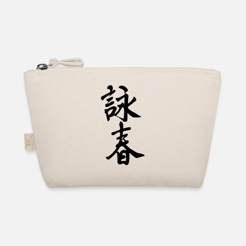 Wing Chun Chinese characters - black Organic Pouch