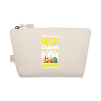 School Custodian Janitor Behind Every Great School - Organic Pouch - nature - Front