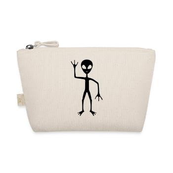 Outline silhouette of extraterrestrial visitors - Organic Pouch - nature - Front