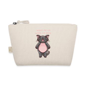 WAKE ME UP WHEN IM RICH - Organic Pouch - nature - Front