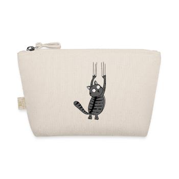 Panic Cat Striped Version - Organic Pouch - nature - Front