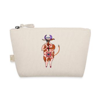 Happy cow. Funny cow. Live cow. Ua art - Organic Pouch - nature - Front