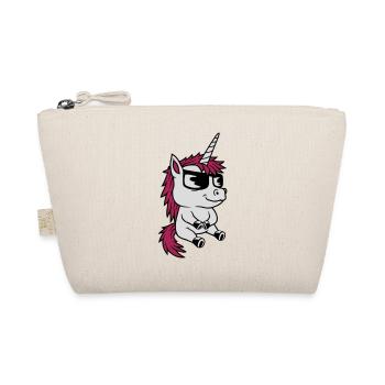 Cool Sunglasses Unicorn Comic - Organic Pouch - nature - Front