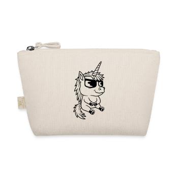 Sunglasses Unicorn Cool Comic - Organic Pouch - nature - Front