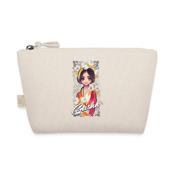 Geisha with flowers - Organic Pouch - nature - Front