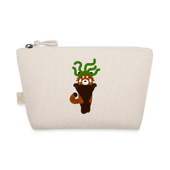 Red panda disguised as a gorgon for Halloween - Organic Pouch - nature - Front
