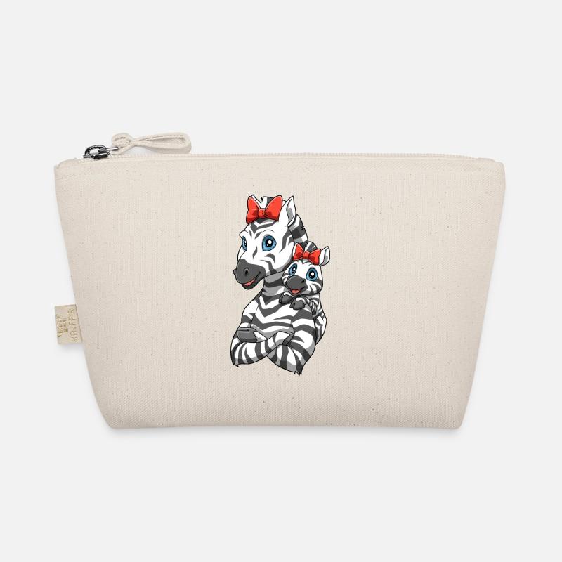 Liebevolles Zebra mit Zebra Kind für Zebra Bio-Täschchen