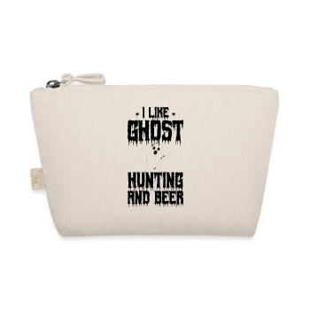 i like ghost hunting and beer happy Halloween - Organic Pouch - nature - Front