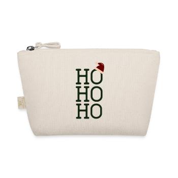 Christmas HoHoHo Santa Claus Beanie Gift - Organic Pouch - nature - Front