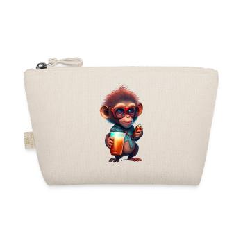 Monkeywithadrink - Bio-Täschchen - Natur - Vorne